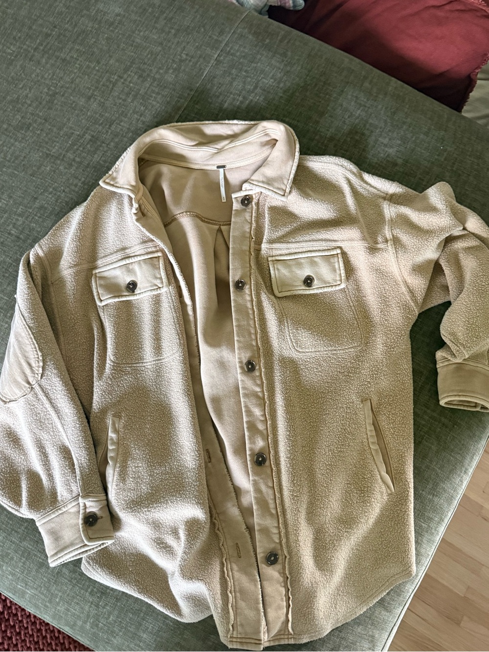Free People Ruby Beige Button-Up Shacket